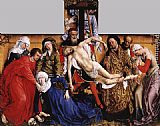 Deposition Paintings - Deposition by Rogier van der Weyden